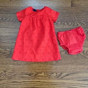 Baby Gap red eyelet dress. EUC